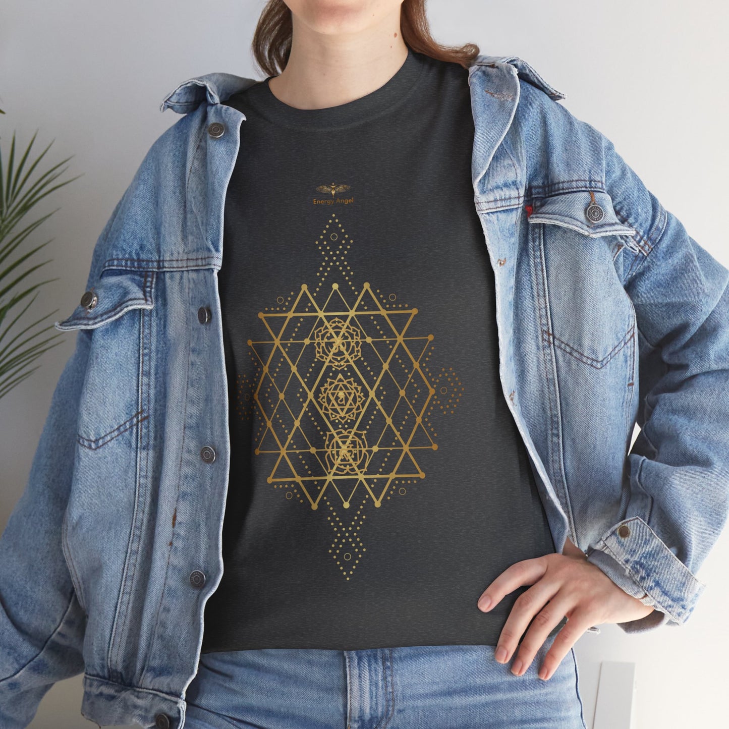 Sacred Geometry Chakra Unisex Heavy Cotton Tee