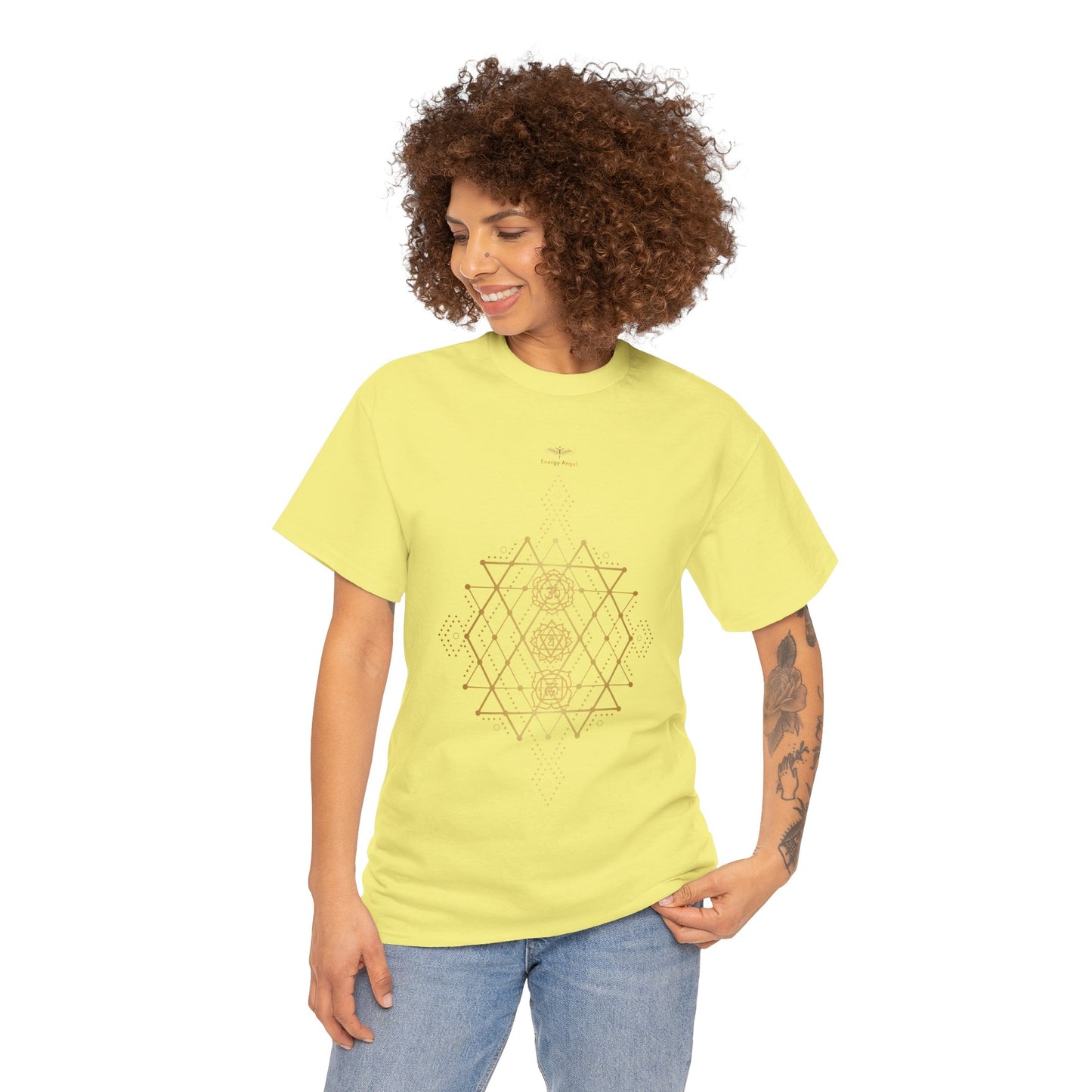 Sacred Geometry Chakra Unisex Heavy Cotton Tee