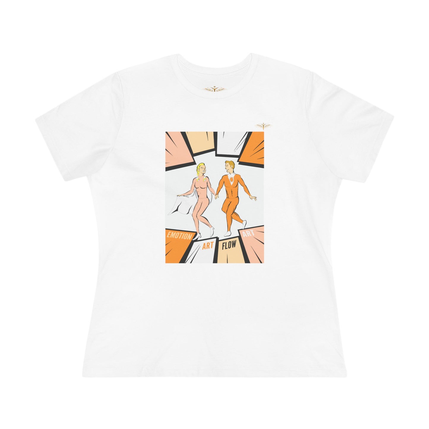 Solara & Rivo Women's Sacral Chakra Tee — "Art. Emotion. Flow." Lightweight Vintage Design