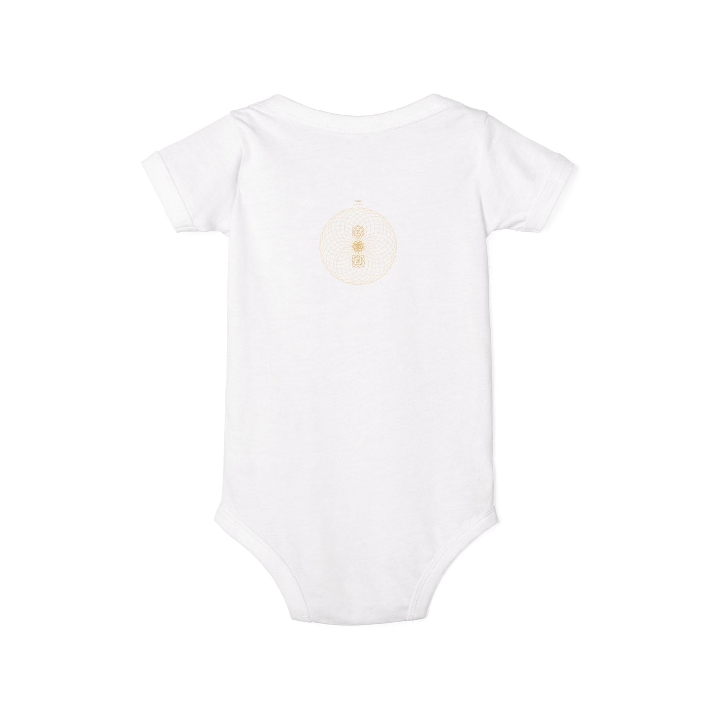 Solara & Rivo Infant Sacral Chakra Bodysuit — "Emotion. Art. Flow." Organic Cotton One-Piece
