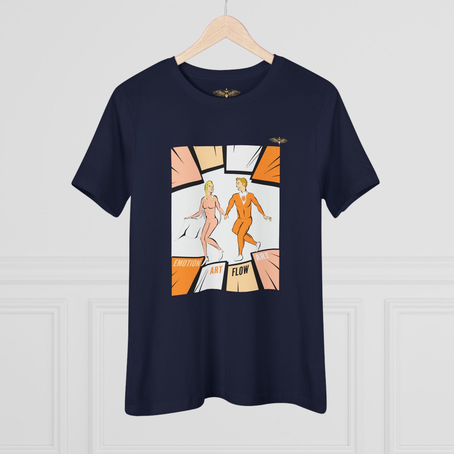 Solara & Rivo Women's Sacral Chakra Tee — "Art. Emotion. Flow." Lightweight Vintage Design