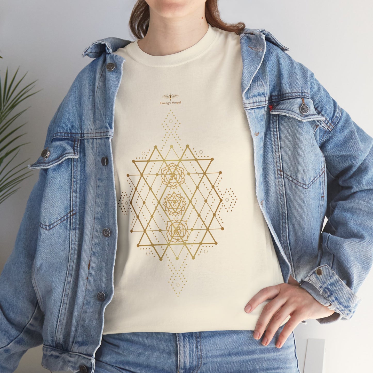 Sacred Geometry Chakra Unisex Heavy Cotton Tee