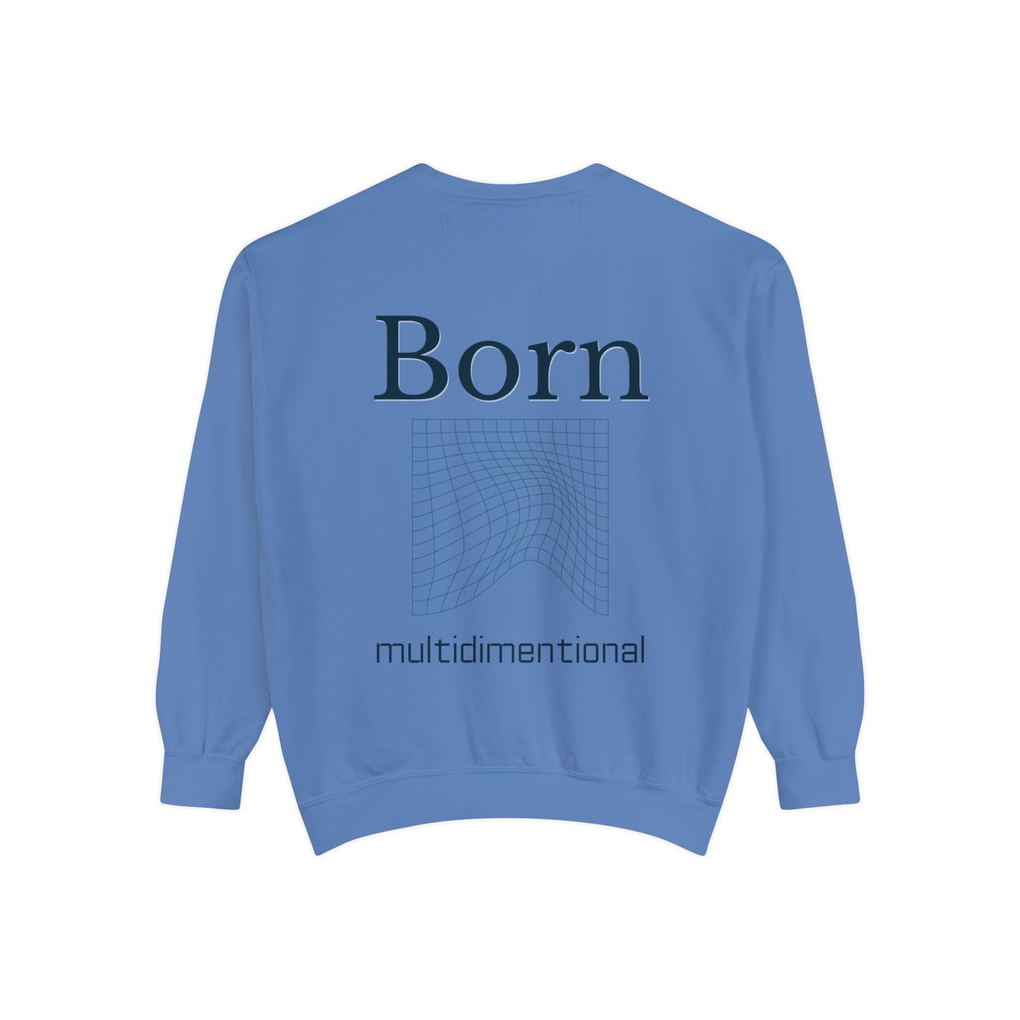 Conscious Rise: Garment-Dyed Sweatshirt with Blooming Tree Design