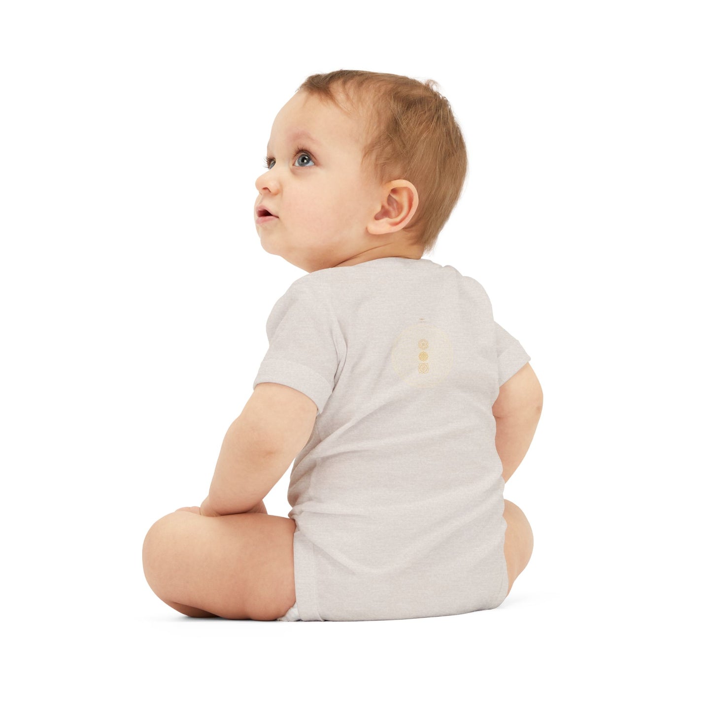 Solara & Rivo Infant Sacral Chakra Bodysuit — "Emotion. Art. Flow." Organic Cotton One-Piece