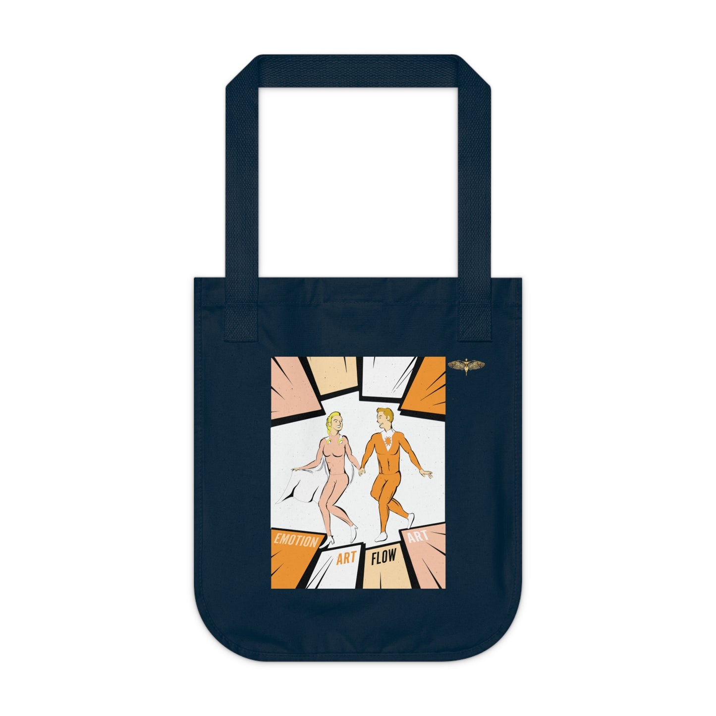 Solara & Rivo Sacral Chakra Canvas Tote — "Emotion. Art. Flow." Organic Eco Bag