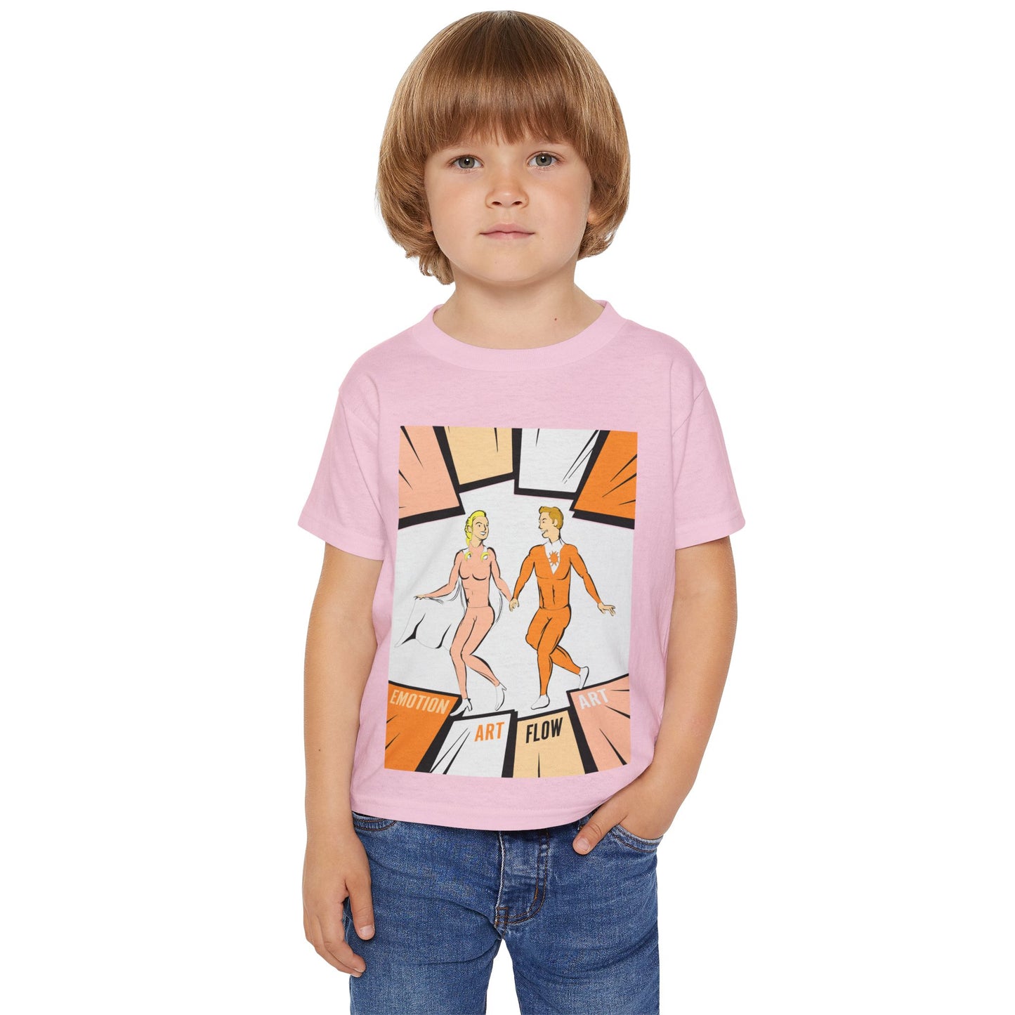 Toddler Super Hero Sacral Chakra 2 T-Shirt — Retro Dance Pop Art "Emotion Art Flow" Design