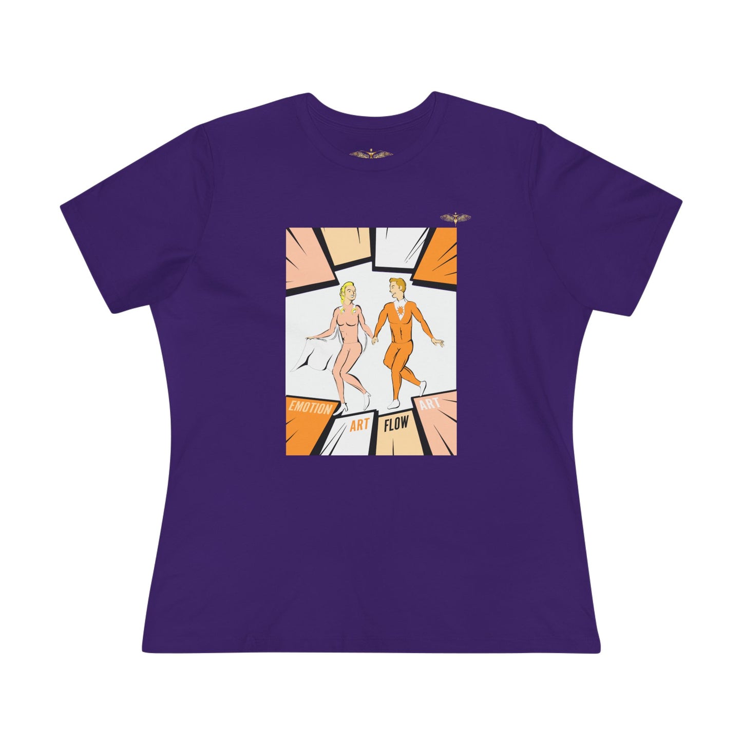 Solara & Rivo Women's Sacral Chakra Tee — "Art. Emotion. Flow." Lightweight Vintage Design