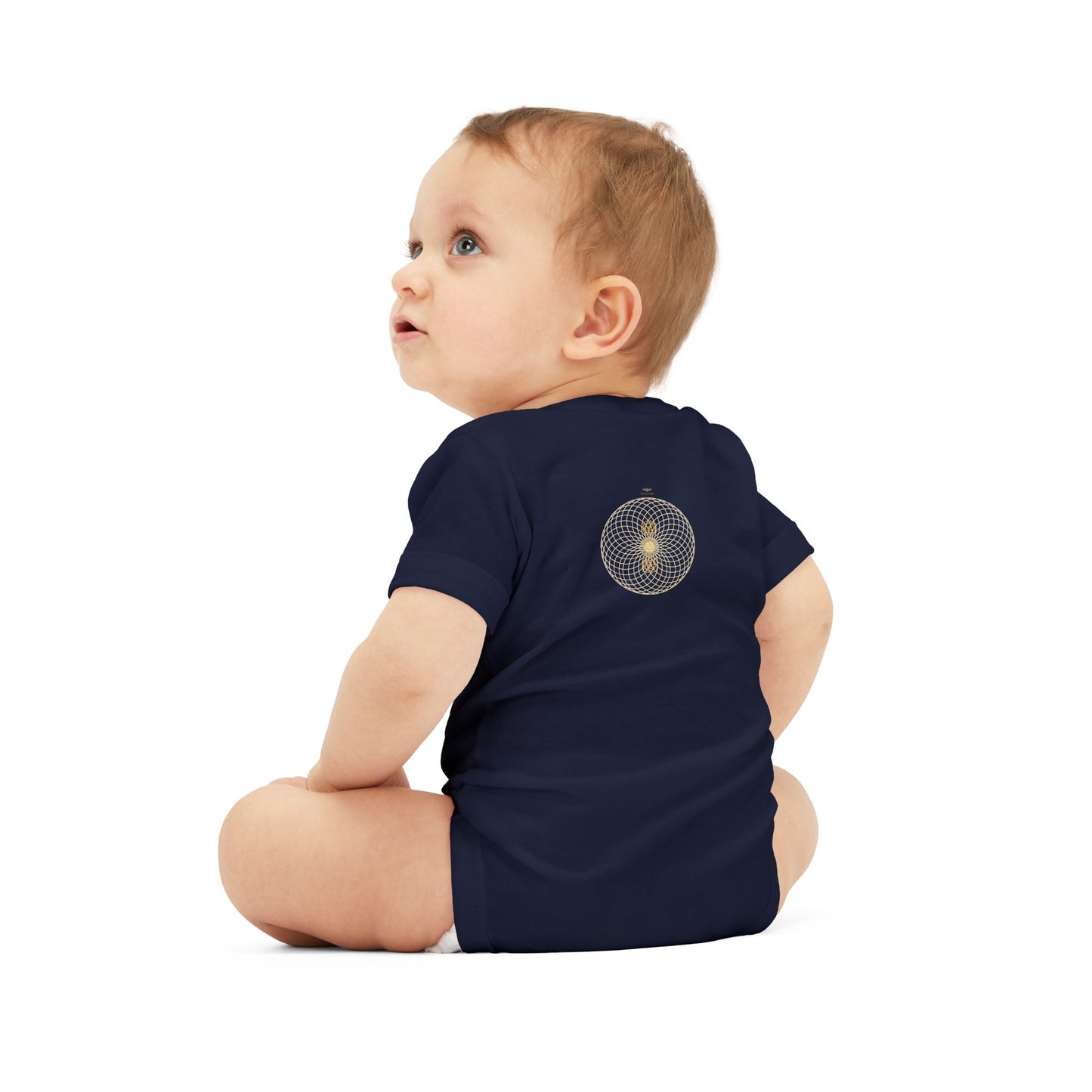 Solara & Rivo Infant Sacral Chakra Bodysuit — "Emotion. Art. Flow." Organic Cotton One-Piece
