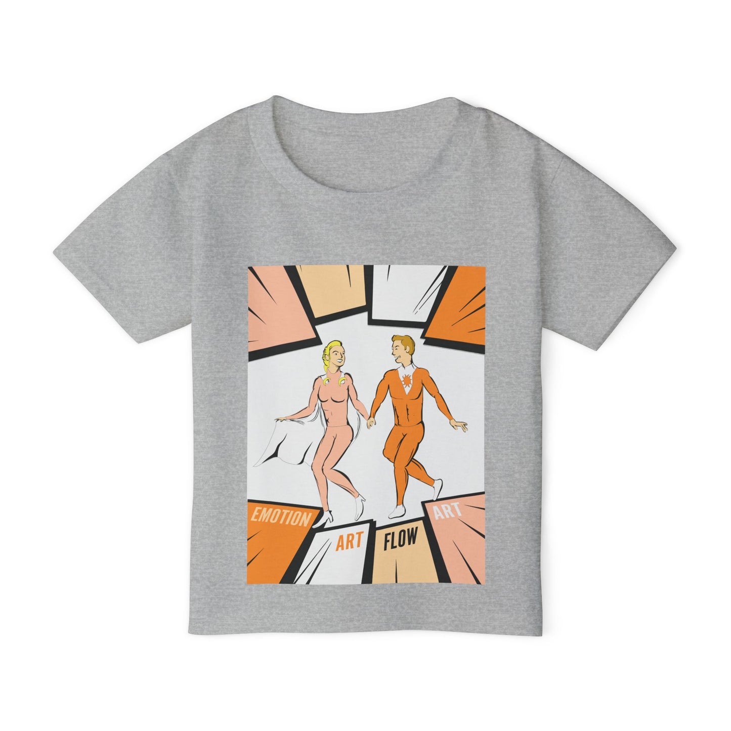 Toddler Super Hero Sacral Chakra 2 T-Shirt — Retro Dance Pop Art "Emotion Art Flow" Design