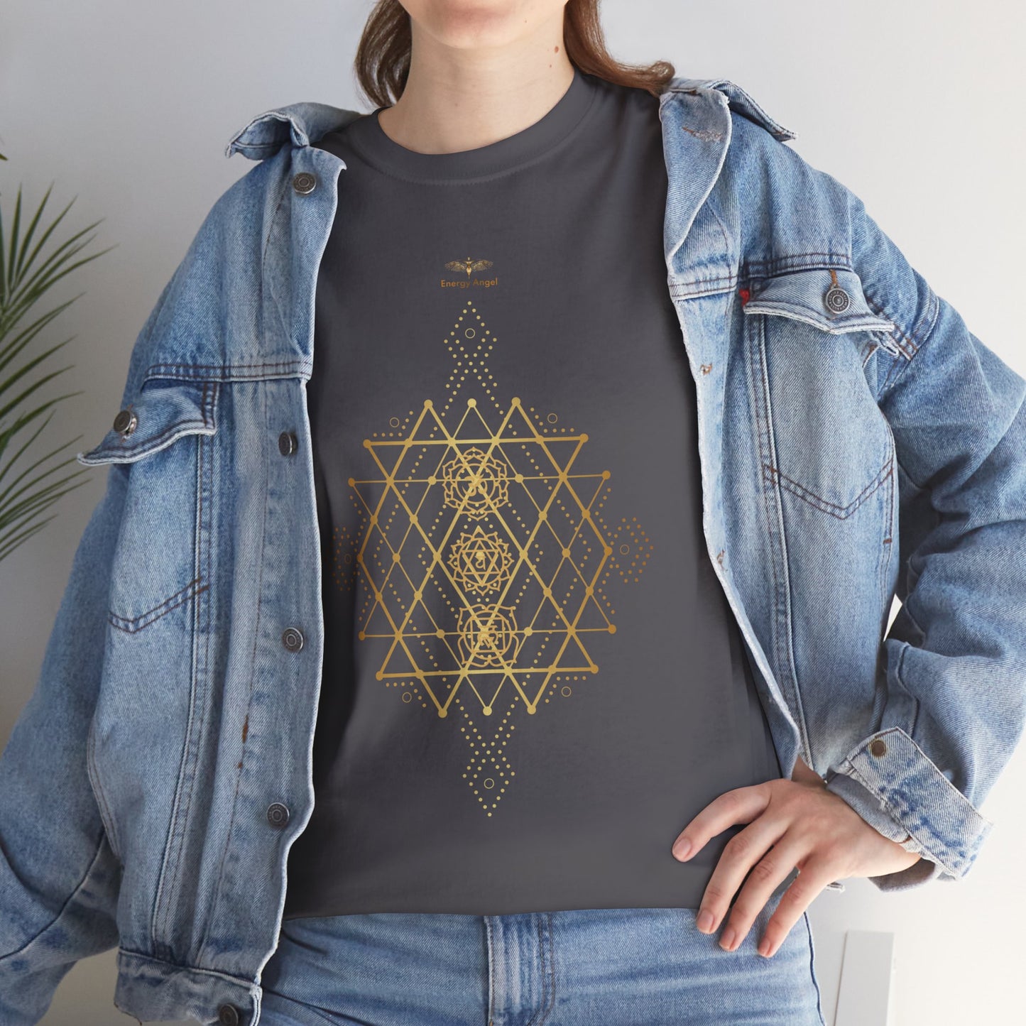 Sacred Geometry Chakra Unisex Heavy Cotton Tee