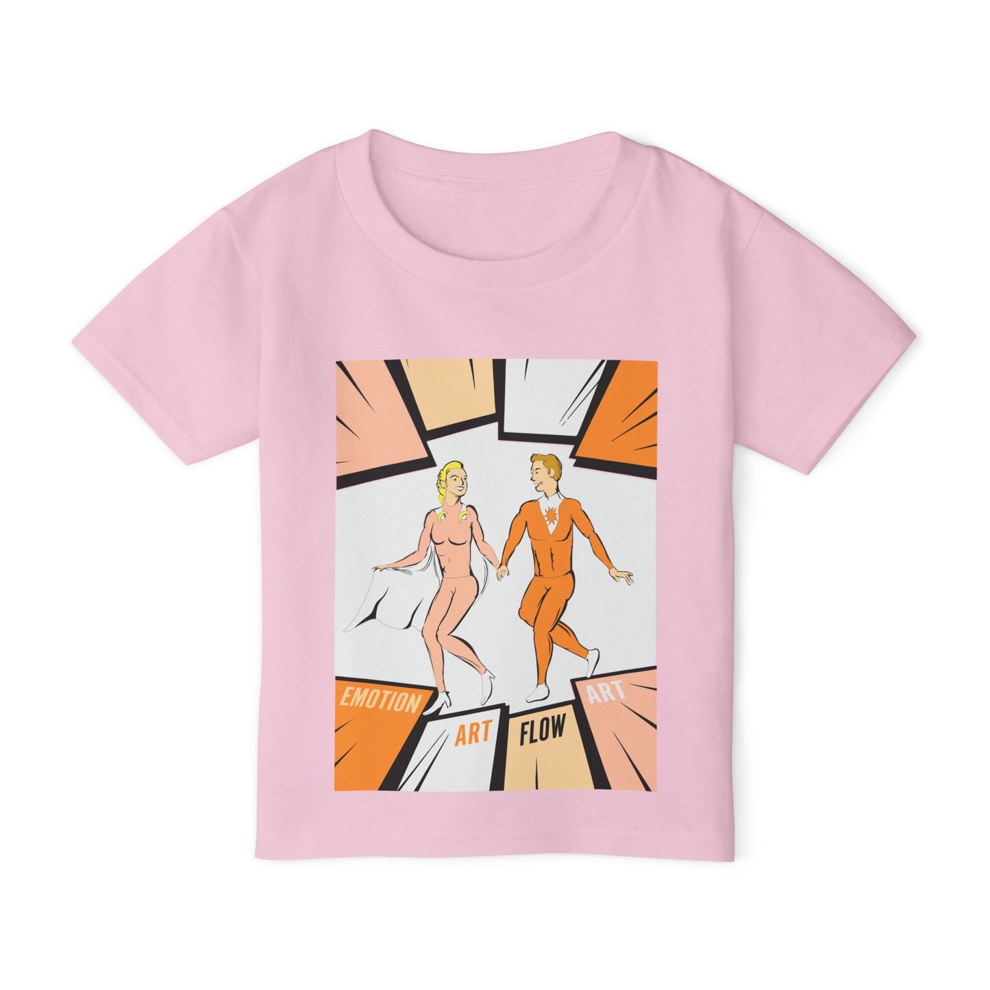 Toddler Super Hero Sacral Chakra 2 T-Shirt — Retro Dance Pop Art "Emotion Art Flow" Design