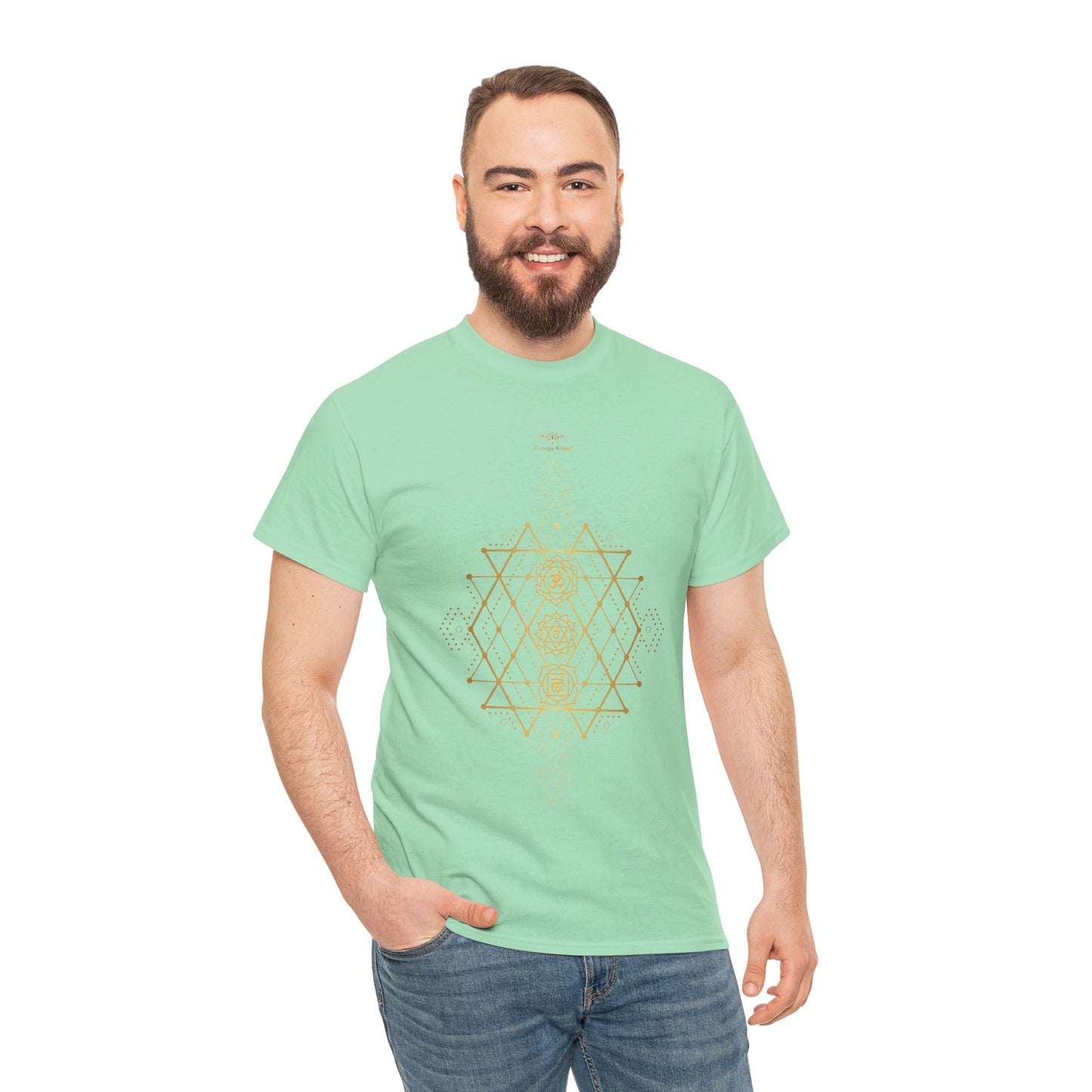Sacred Geometry Chakra Unisex Heavy Cotton Tee