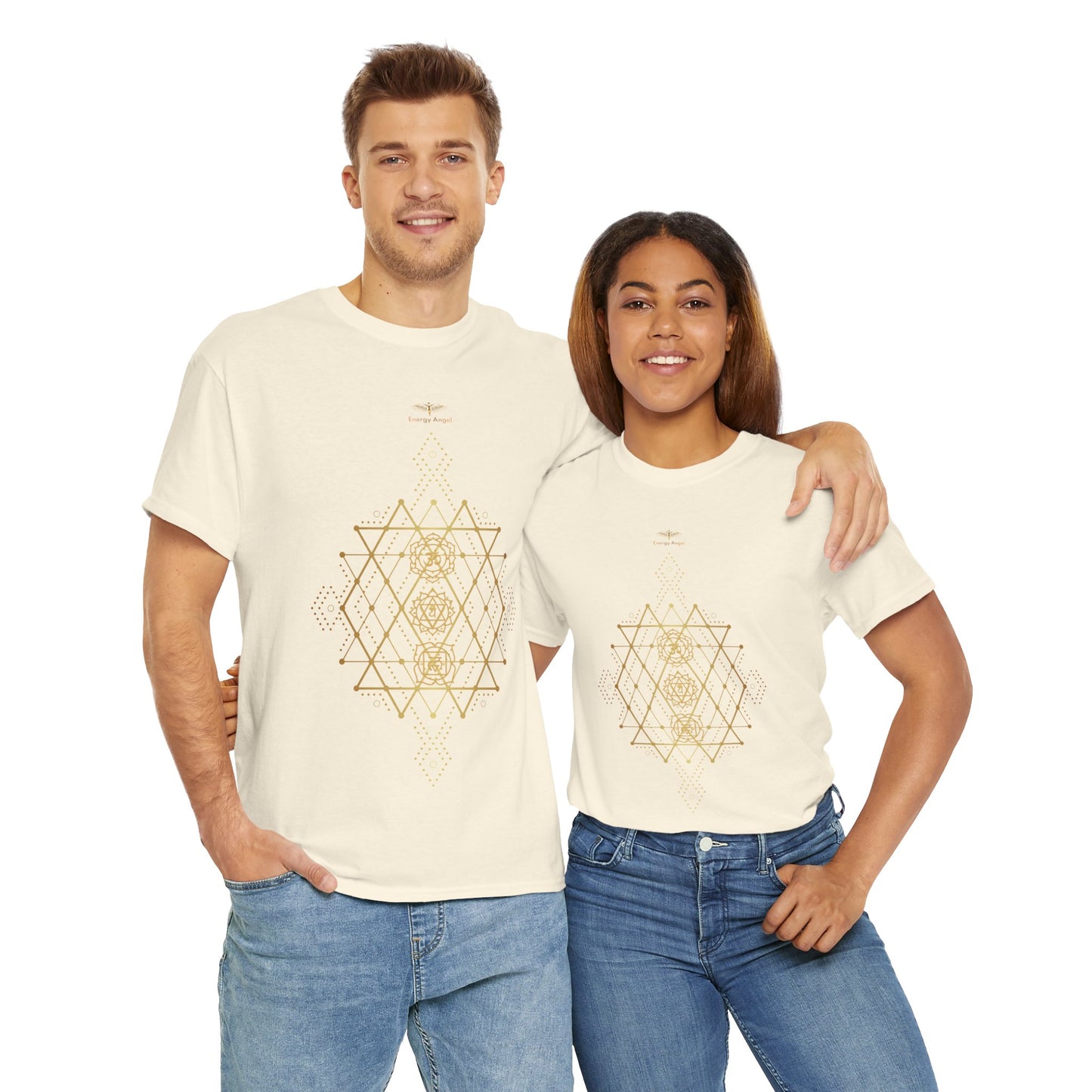 Sacred Geometry Chakra Unisex Heavy Cotton Tee