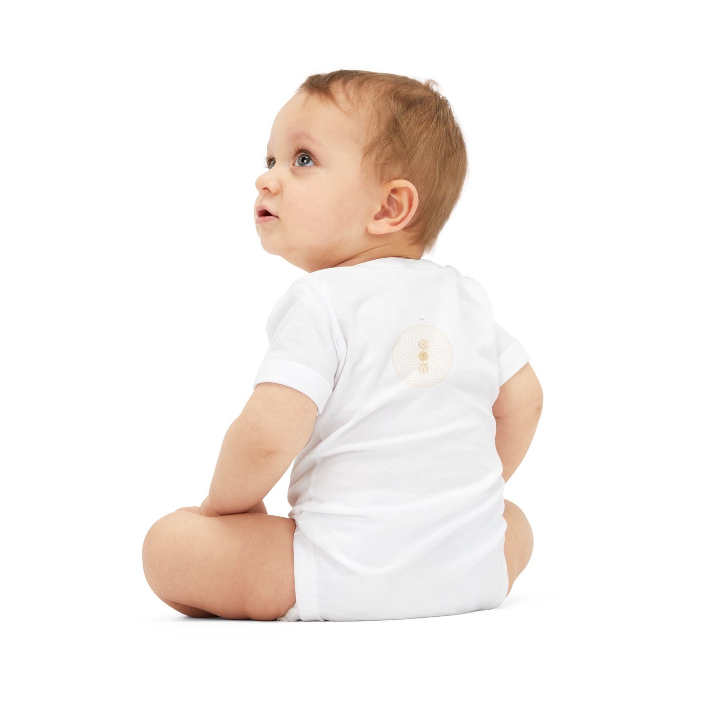 Solara & Rivo Infant Sacral Chakra Bodysuit — "Emotion. Art. Flow." Organic Cotton One-Piece