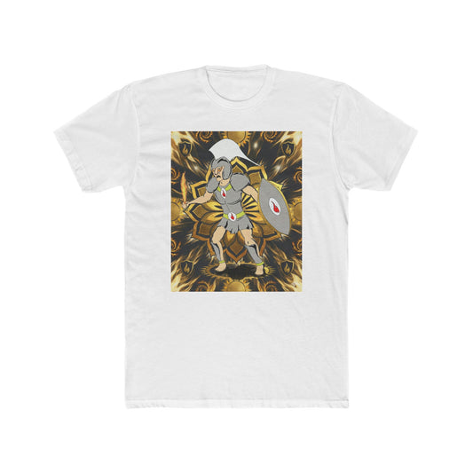 Mythic Warrior Third Chakra Super Hero Chakra 3 Graphic Tee — Shield & Spear Fantasy T-Shirt