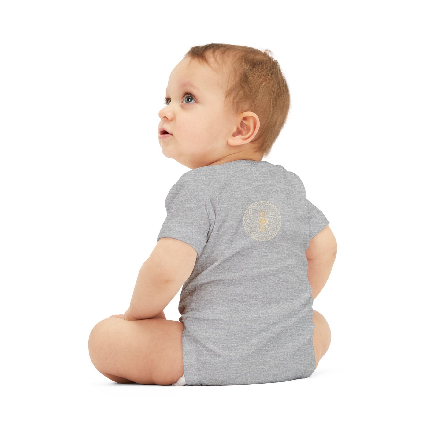 Solara & Rivo Infant Sacral Chakra Bodysuit — "Emotion. Art. Flow." Organic Cotton One-Piece