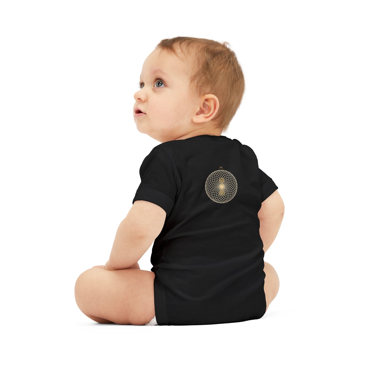 Solara & Rivo Infant Sacral Chakra Bodysuit — "Emotion. Art. Flow." Organic Cotton One-Piece