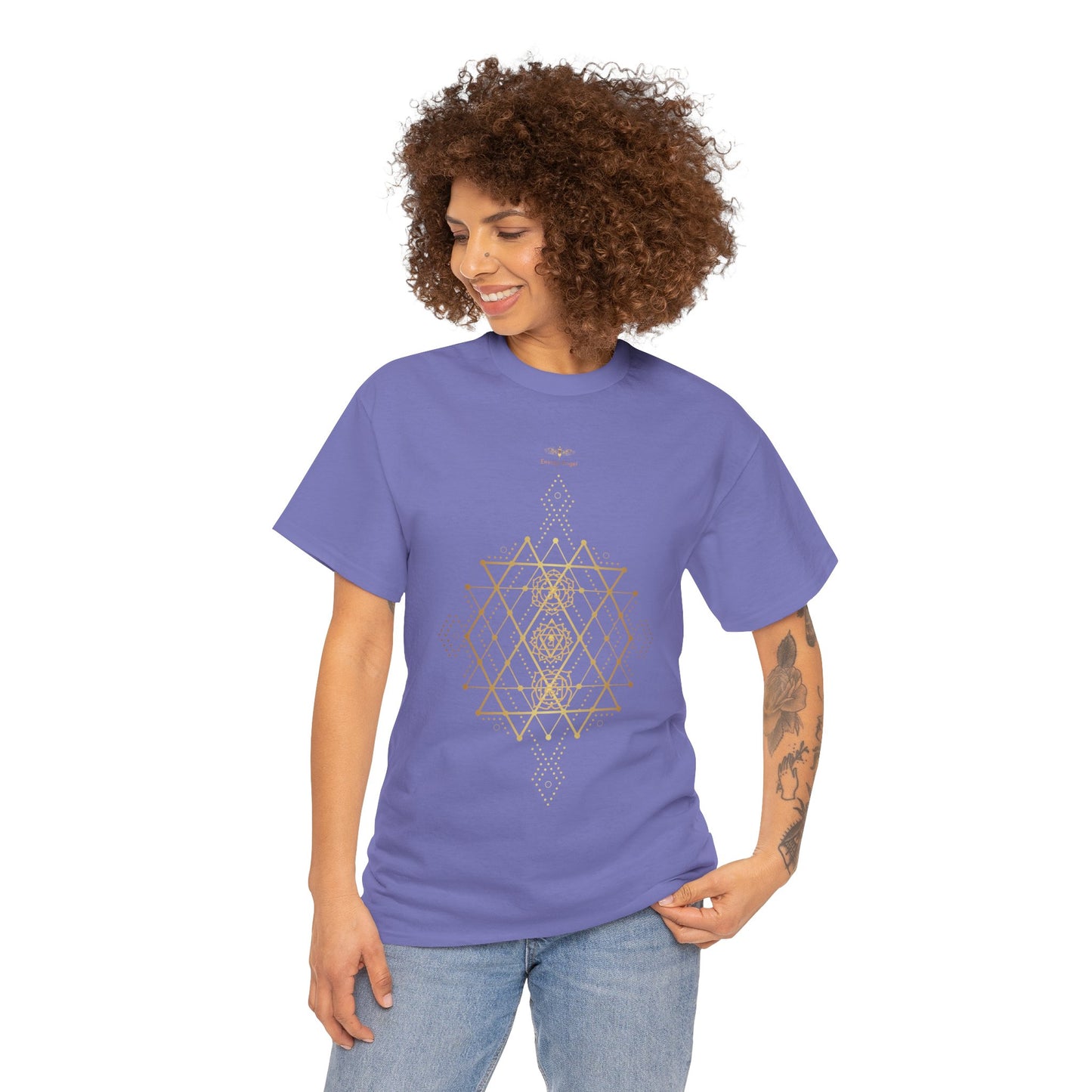 Sacred Geometry Chakra Unisex Heavy Cotton Tee