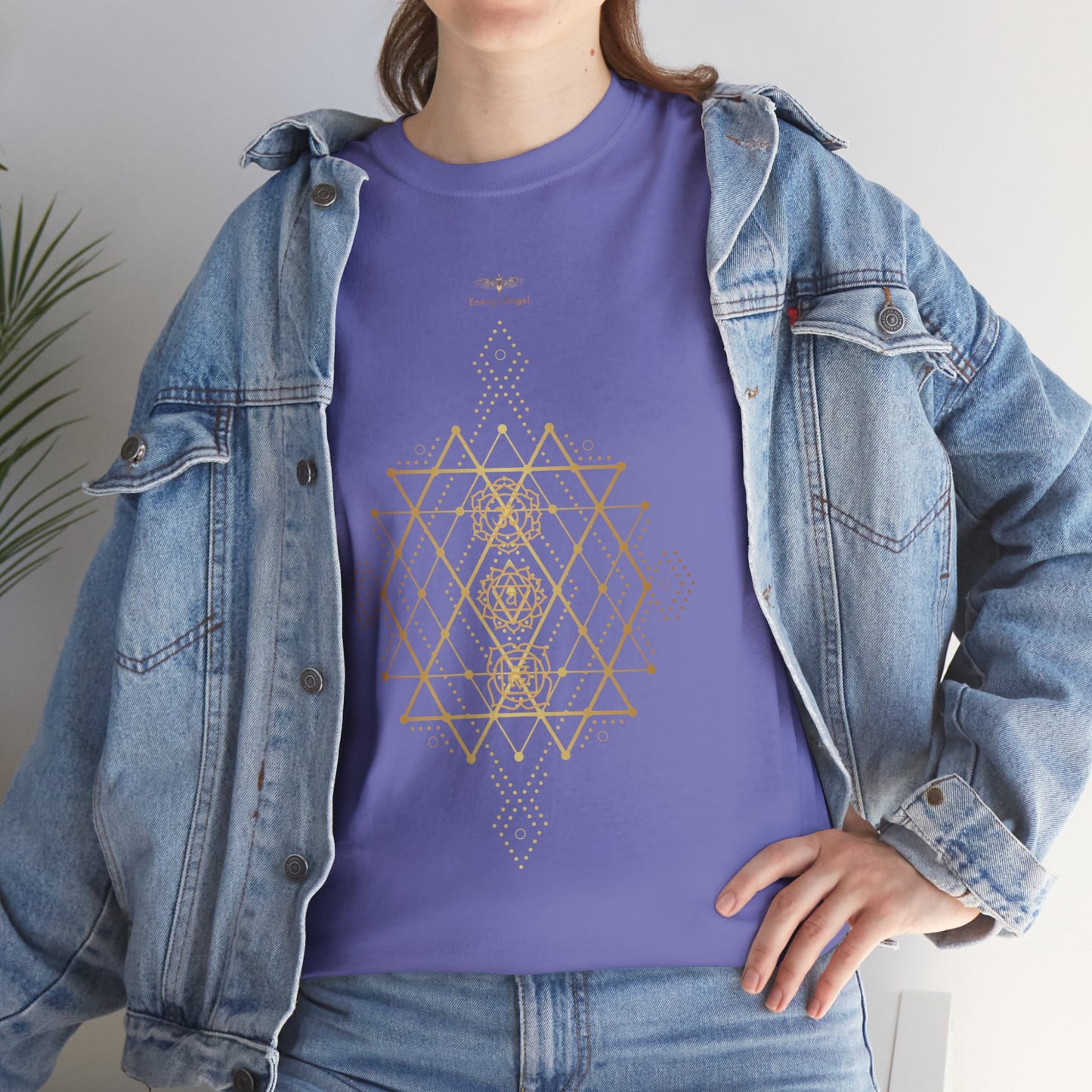 Sacred Geometry Chakra Unisex Heavy Cotton Tee