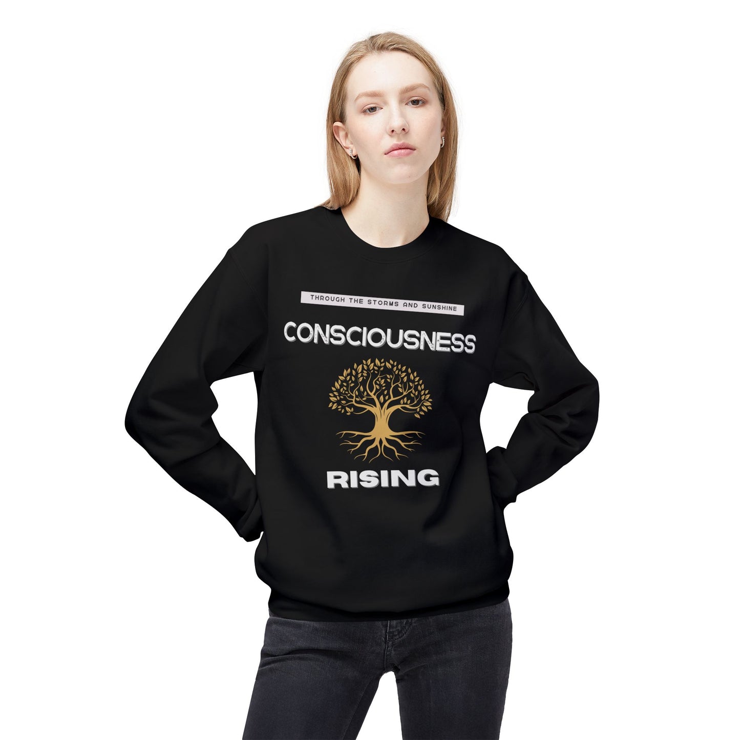Consciousness Rising Unisex Garment-Dyed Sweatshirt – A Journey in Growth, Transformation, and Unity