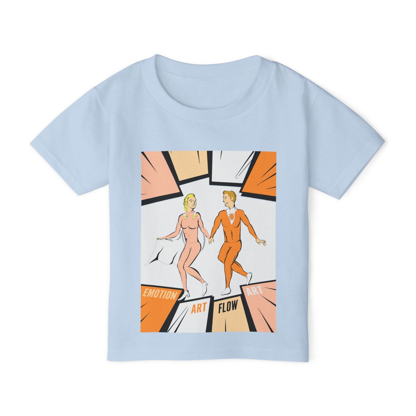 Toddler Super Hero Sacral Chakra 2 T-Shirt — Retro Dance Pop Art "Emotion Art Flow" Design