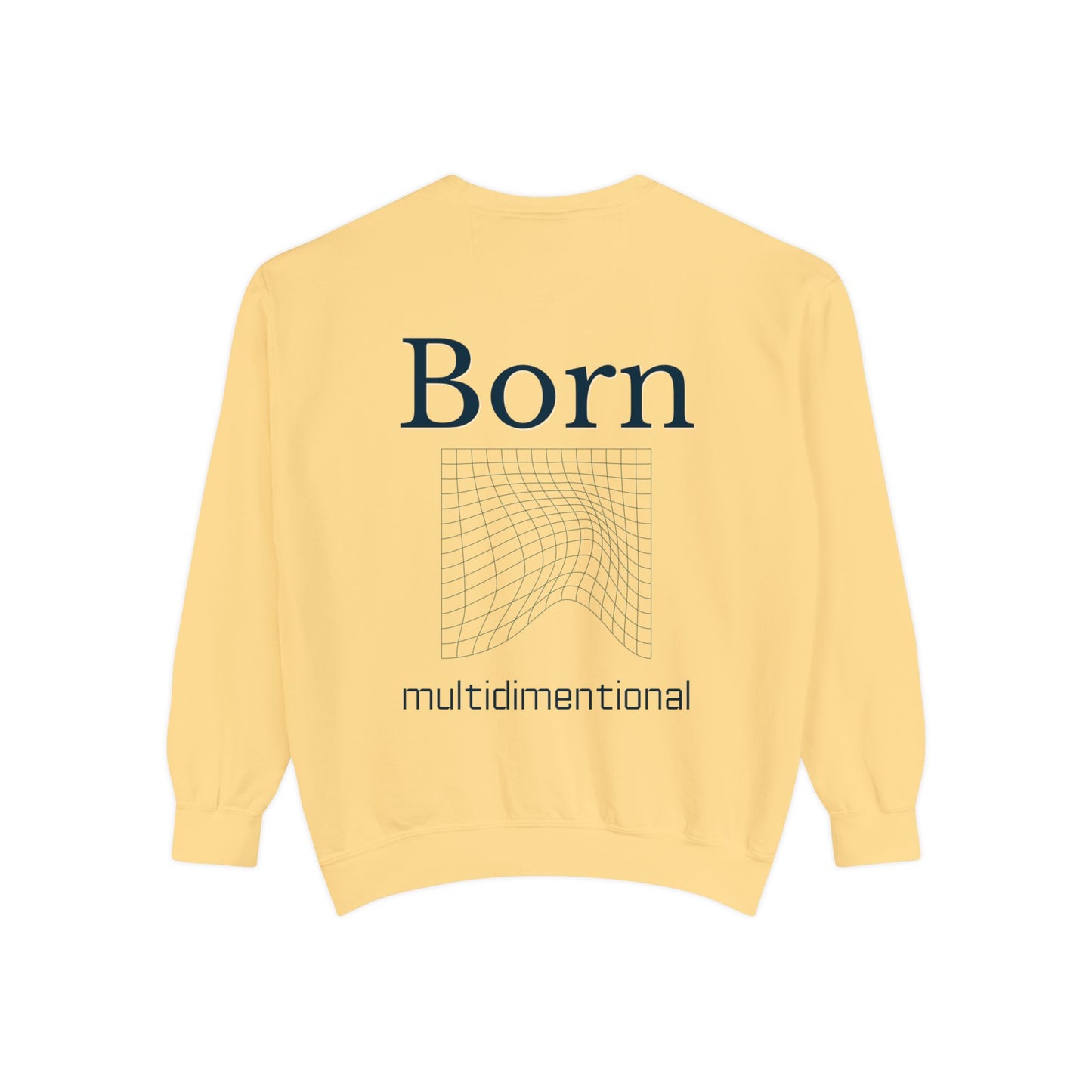 Conscious Rise: Garment-Dyed Sweatshirt with Blooming Tree Design
