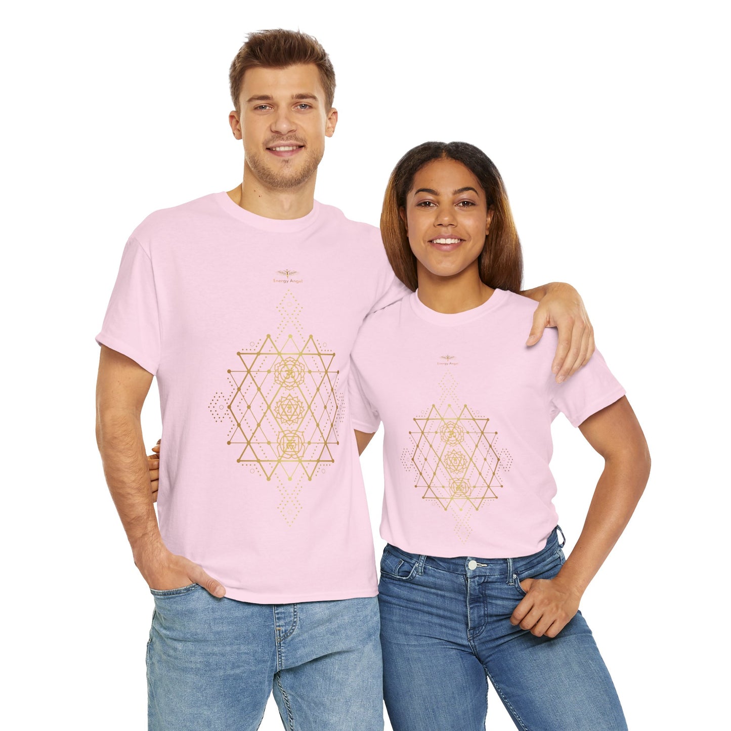 Sacred Geometry Chakra Unisex Heavy Cotton Tee