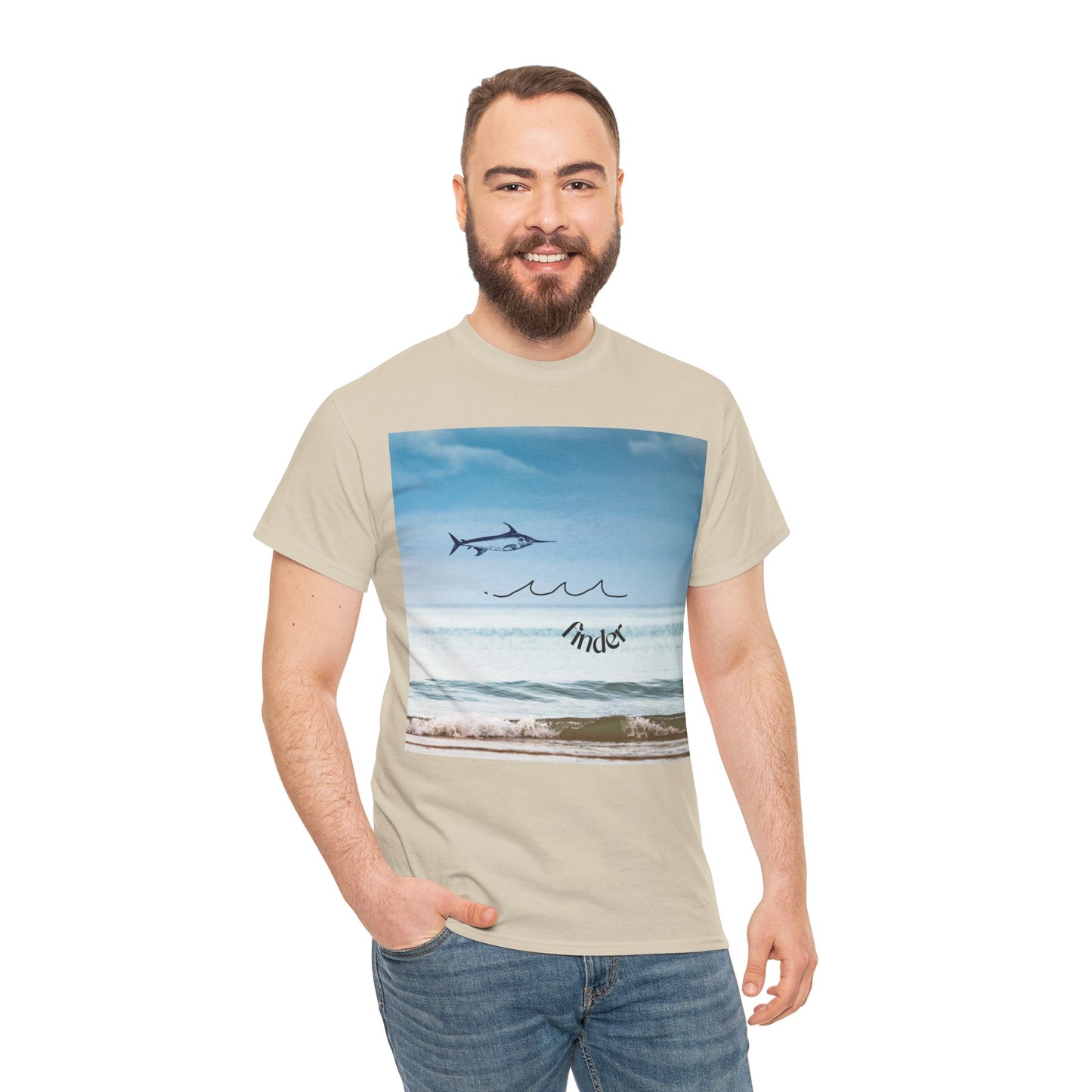 Jascøtee: Swordfish Finder (Unisex Heavy Cotton Tee) - Reel in the Big One!