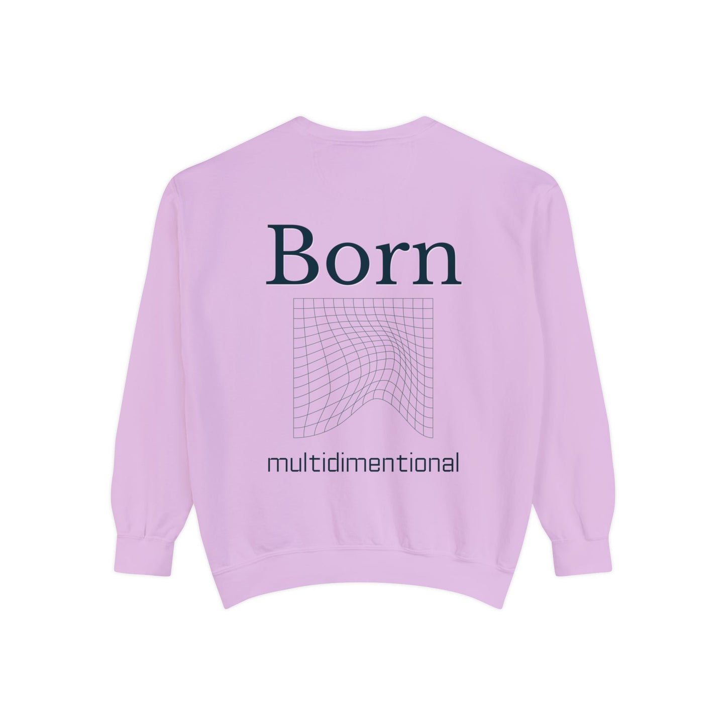 Conscious Rise: Garment-Dyed Sweatshirt with Blooming Tree Design