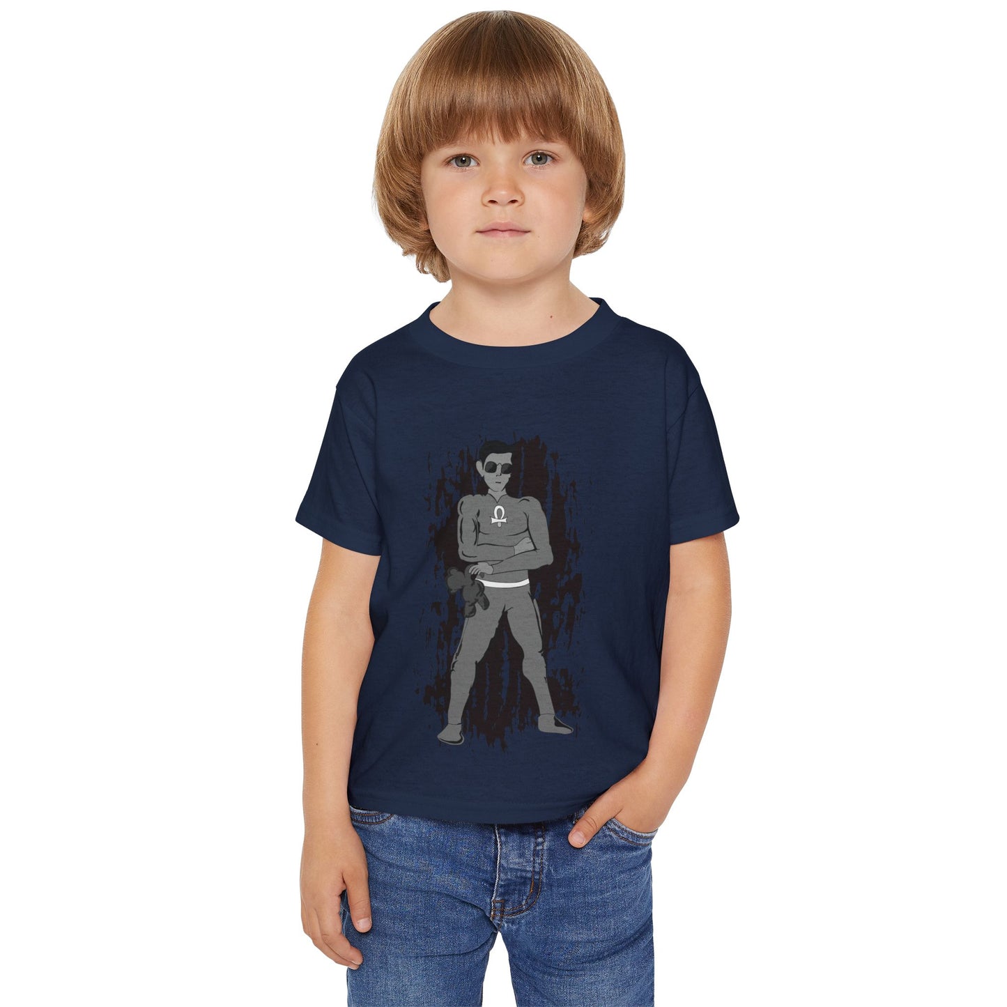Toddler Root Chakra Superhero  Chakra 1 T‑Shirt — Cool Boy Graphic with '10' Jersey