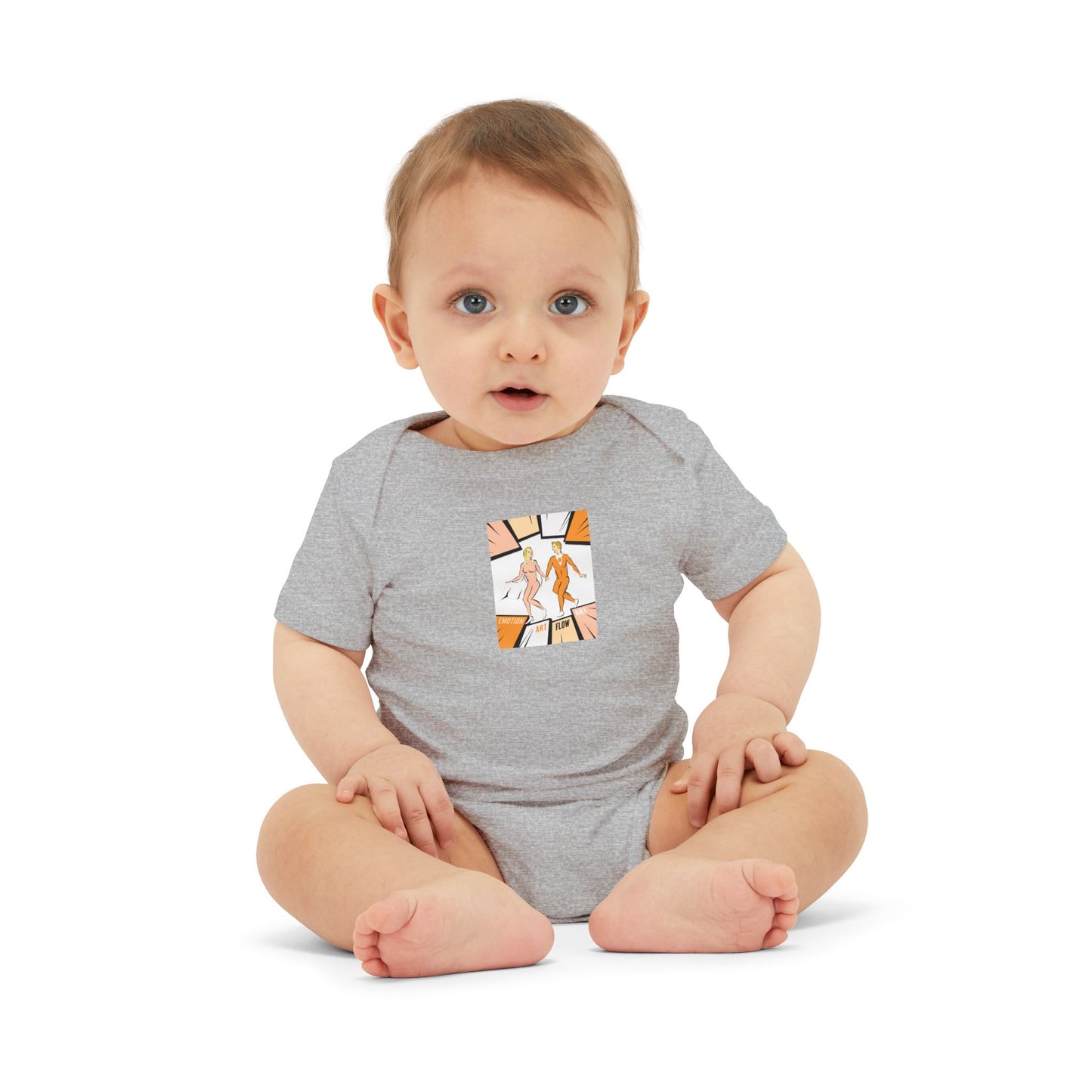 Infant One-Piece Bodysuit with Cute Sacral Chakra Super Hero Cartoon Fox Panel — Baby Gift & Everyday Wear