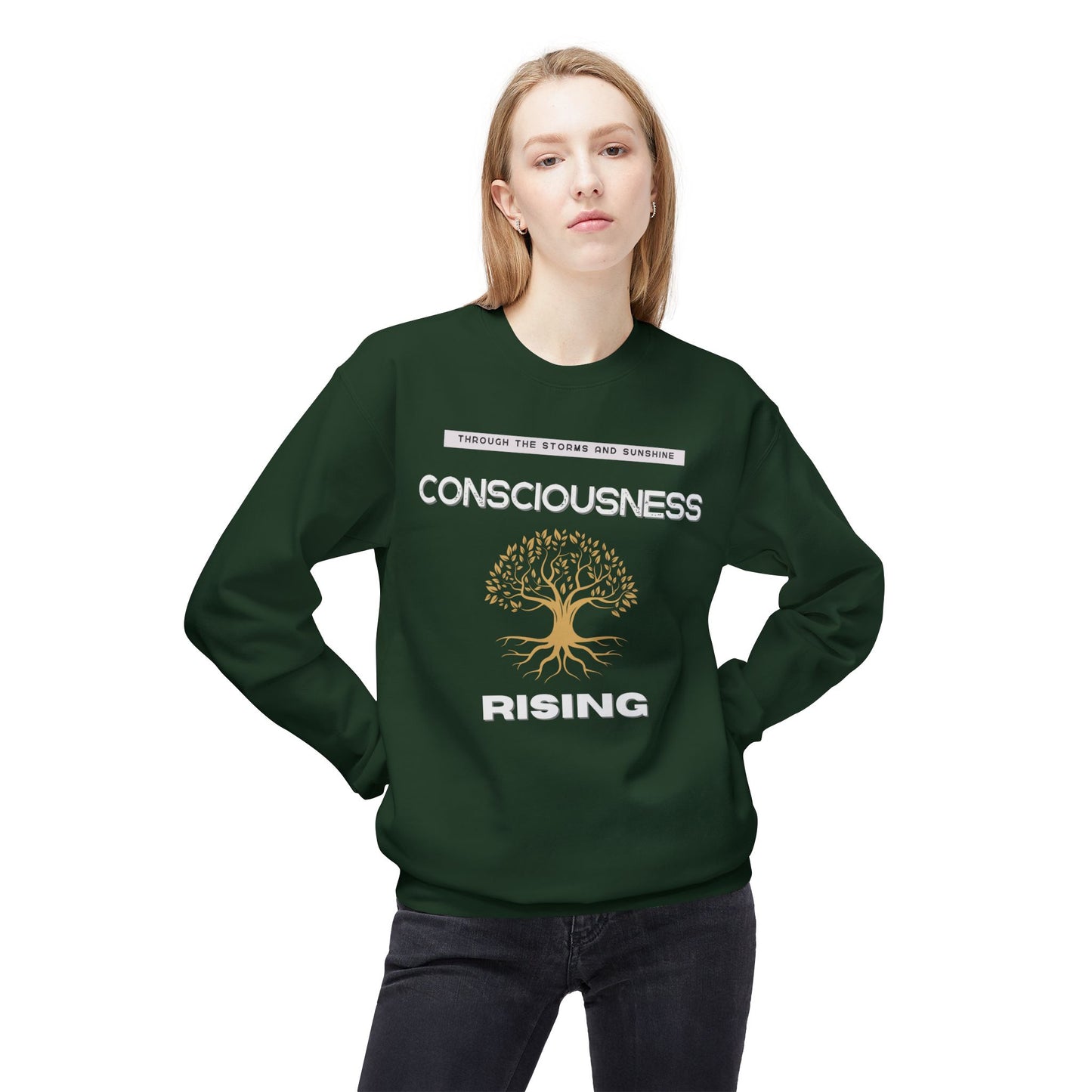 Consciousness Rising Unisex Garment-Dyed Sweatshirt – A Journey in Growth, Transformation, and Unity