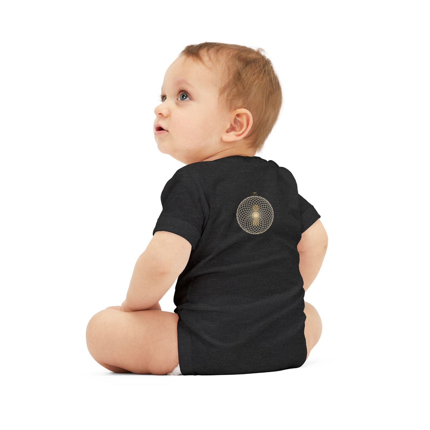 Solara & Rivo Infant Sacral Chakra Bodysuit — "Emotion. Art. Flow." Organic Cotton One-Piece