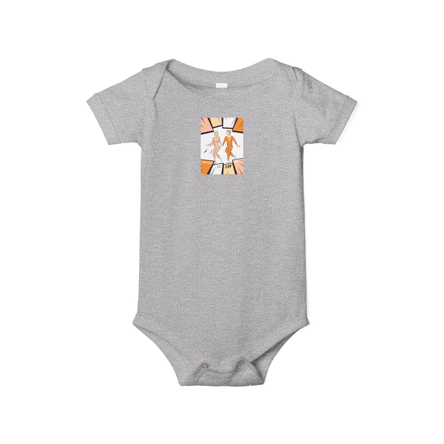 Solara & Rivo Infant Sacral Chakra Bodysuit — "Emotion. Art. Flow." Organic Cotton One-Piece