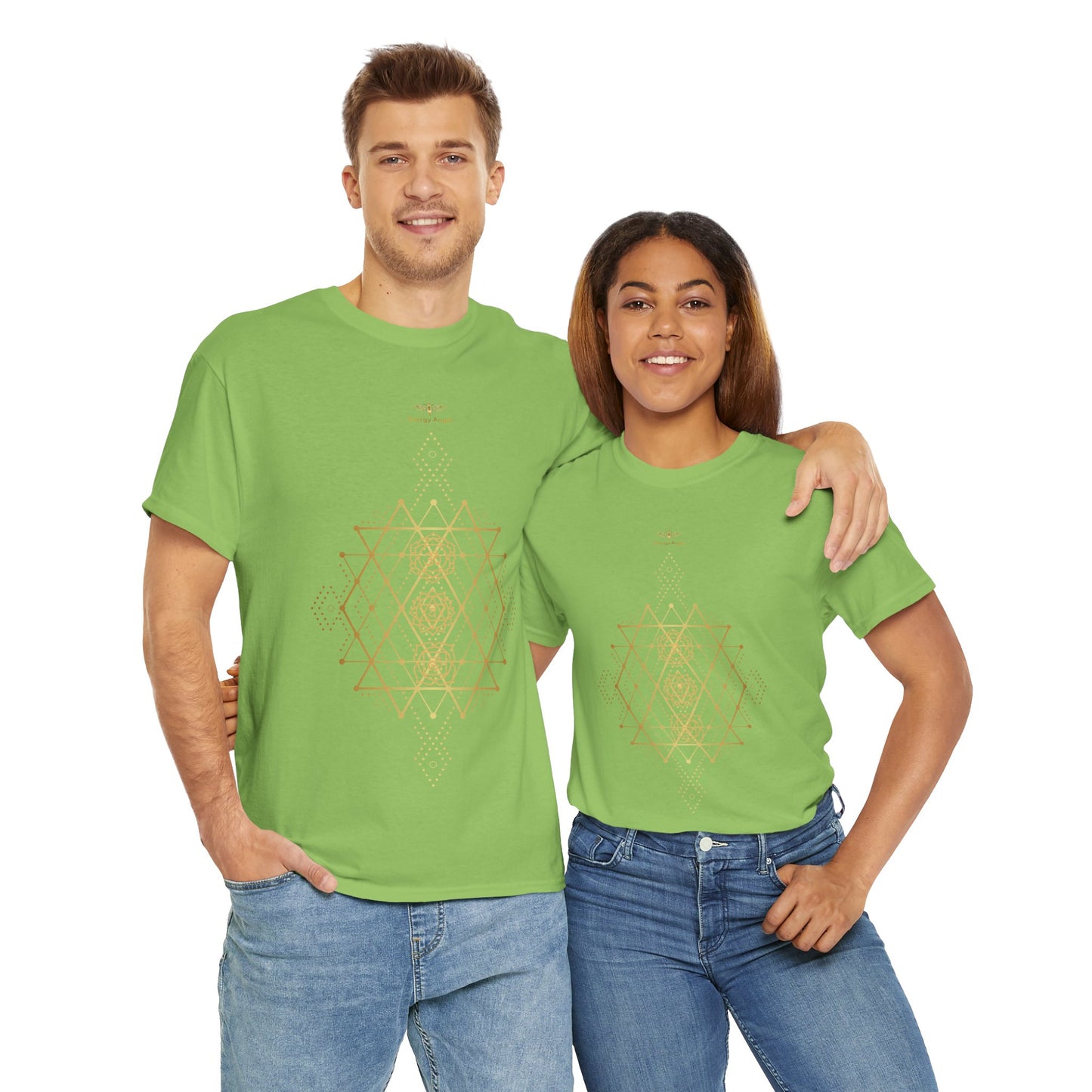 Sacred Geometry Chakra Unisex Heavy Cotton Tee