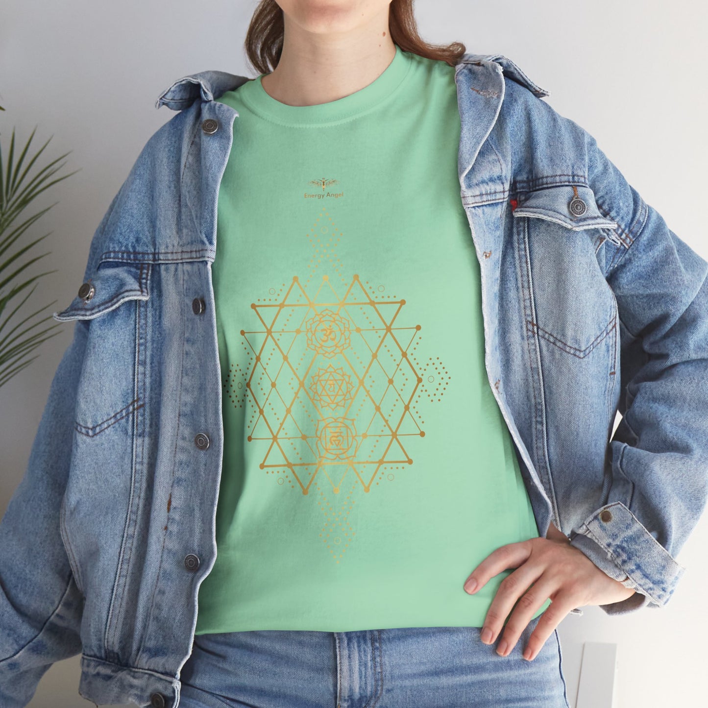 Sacred Geometry Chakra Unisex Heavy Cotton Tee