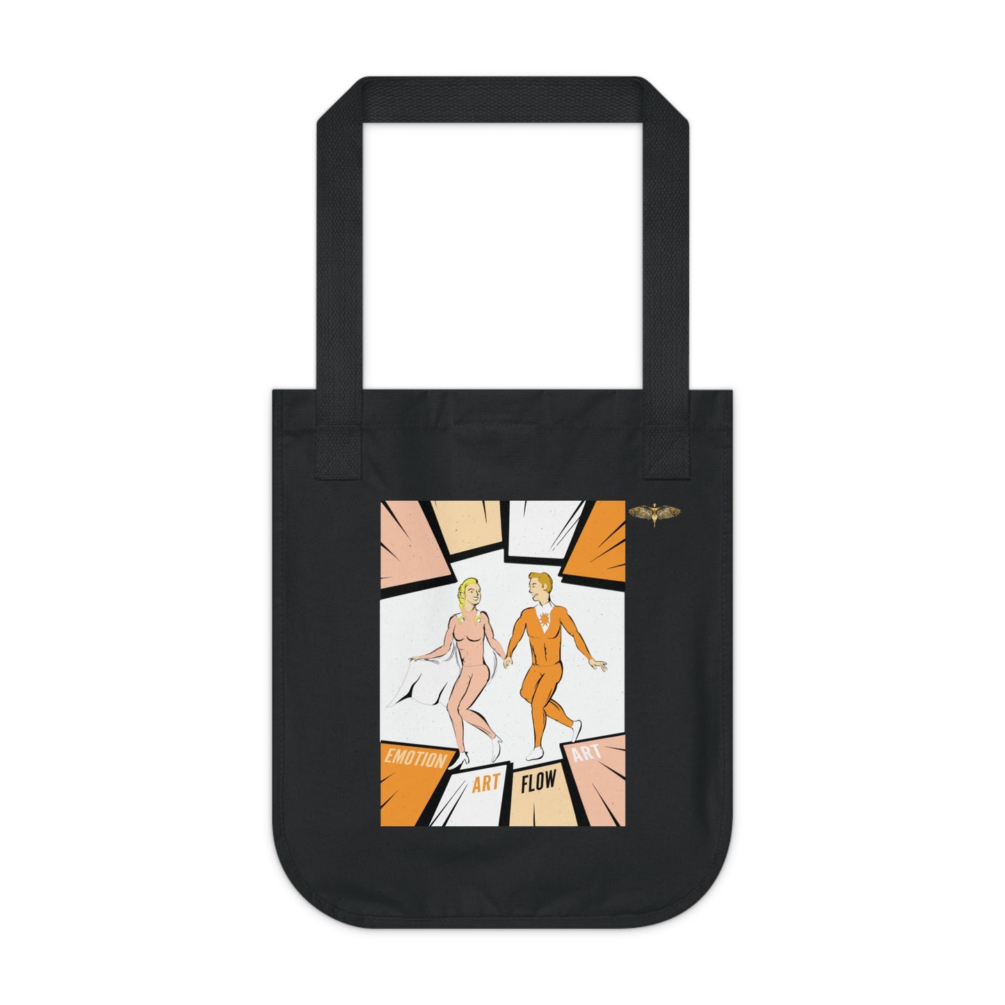 Solara & Rivo Sacral Chakra Canvas Tote — "Emotion. Art. Flow." Organic Eco Bag