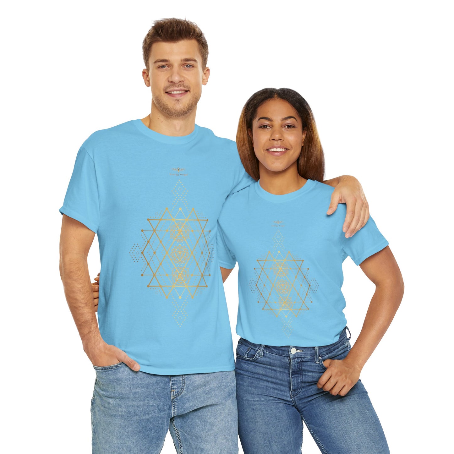 Sacred Geometry Chakra Unisex Heavy Cotton Tee