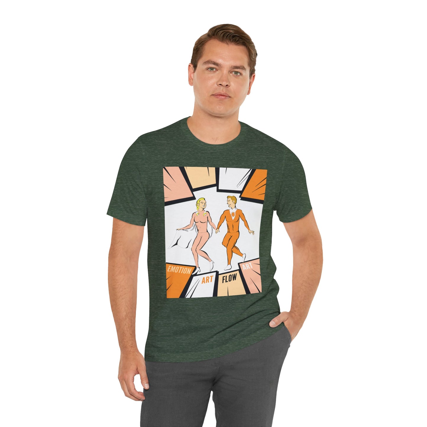 Art Flow Sacral Chakra Graphic Tee — Emotion Art Flow Couple Design