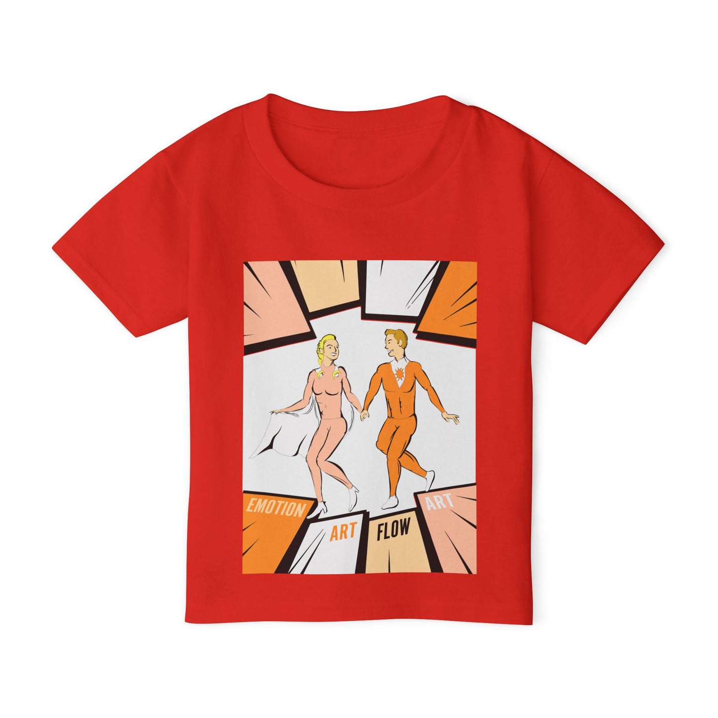 Toddler Super Hero Sacral Chakra 2 T-Shirt — Retro Dance Pop Art "Emotion Art Flow" Design