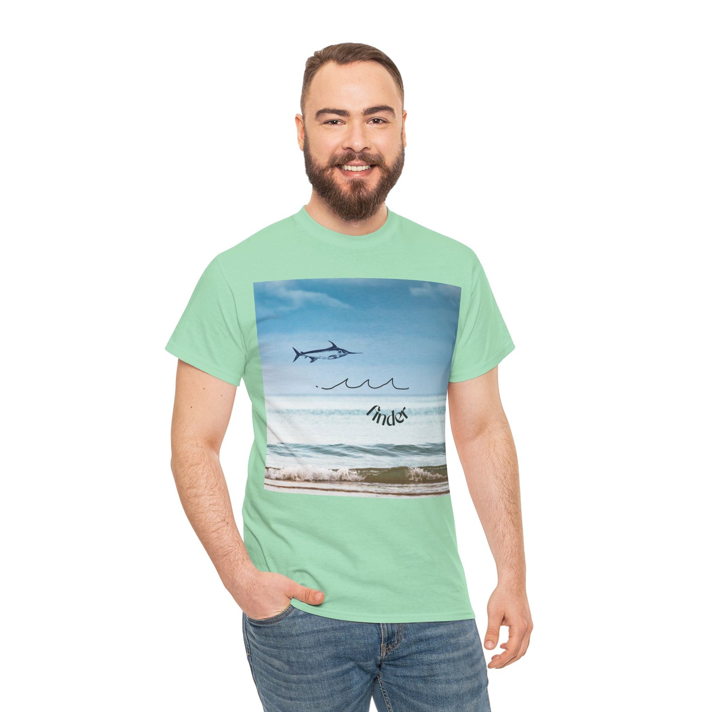 Jascøtee: Swordfish Finder (Unisex Heavy Cotton Tee) - Reel in the Big One!