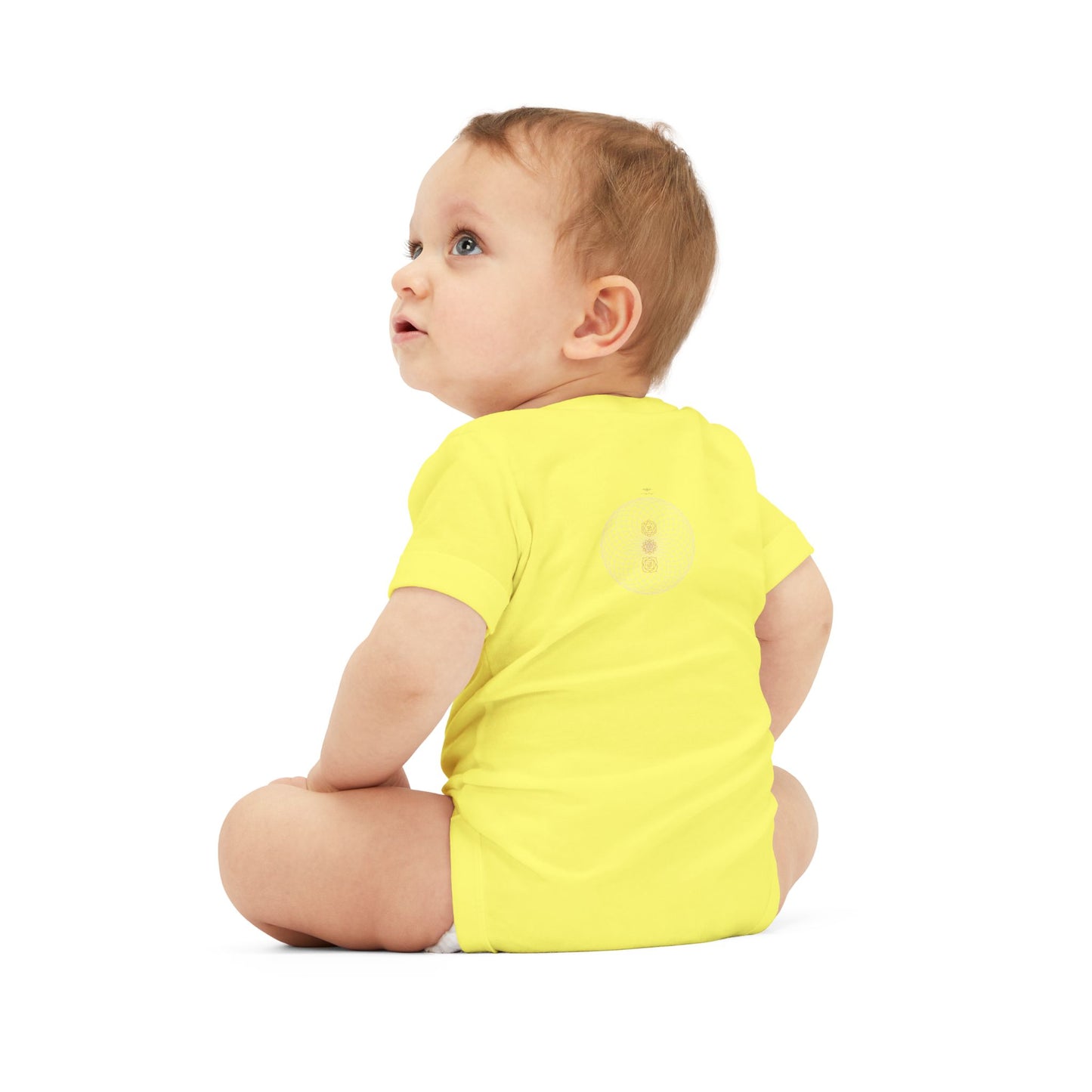 Solara & Rivo Infant Sacral Chakra Bodysuit — "Emotion. Art. Flow." Organic Cotton One-Piece