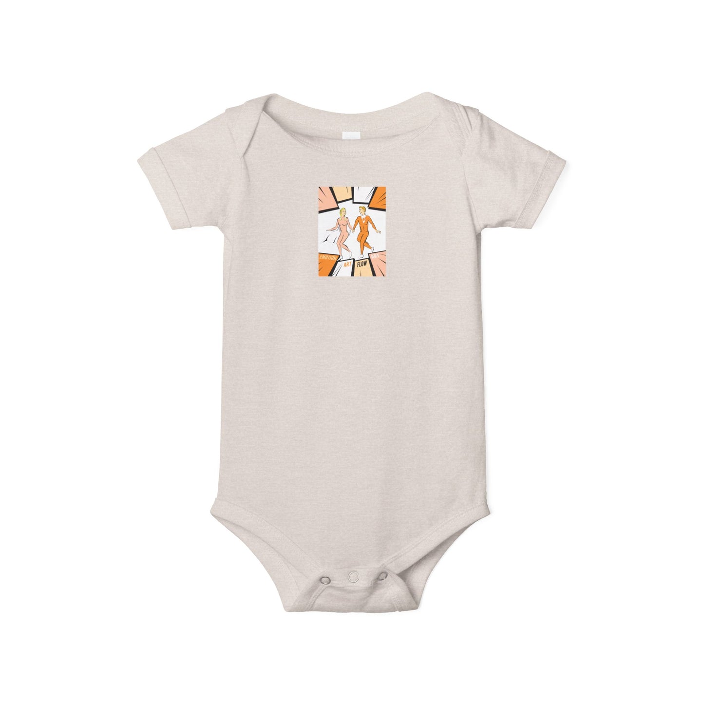 Solara & Rivo Infant Sacral Chakra Bodysuit — "Emotion. Art. Flow." Organic Cotton One-Piece