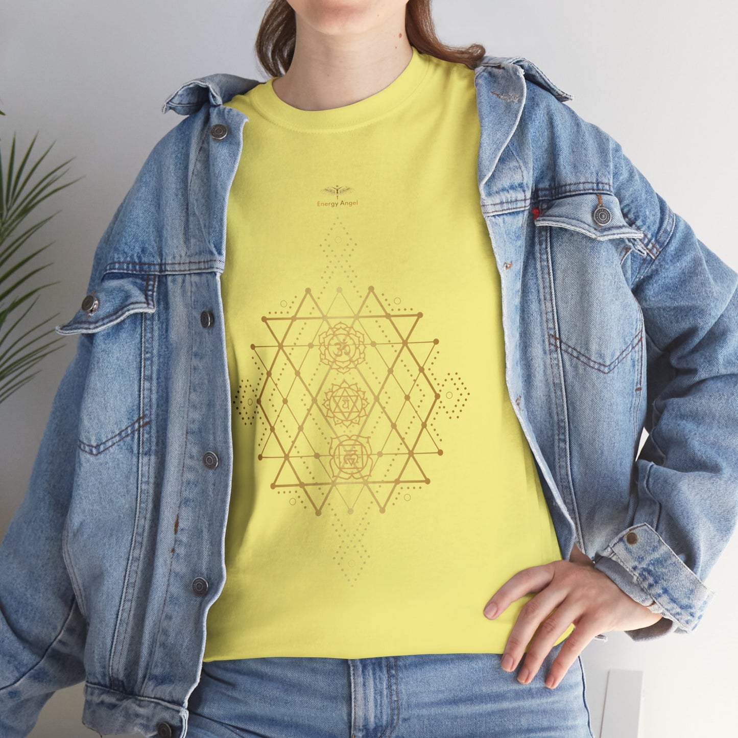 Sacred Geometry Chakra Unisex Heavy Cotton Tee