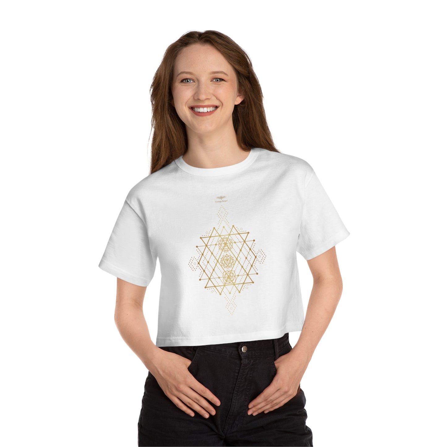 Cropped T-Shirt for Balance and Style - Champion Women's Chakra Harmony