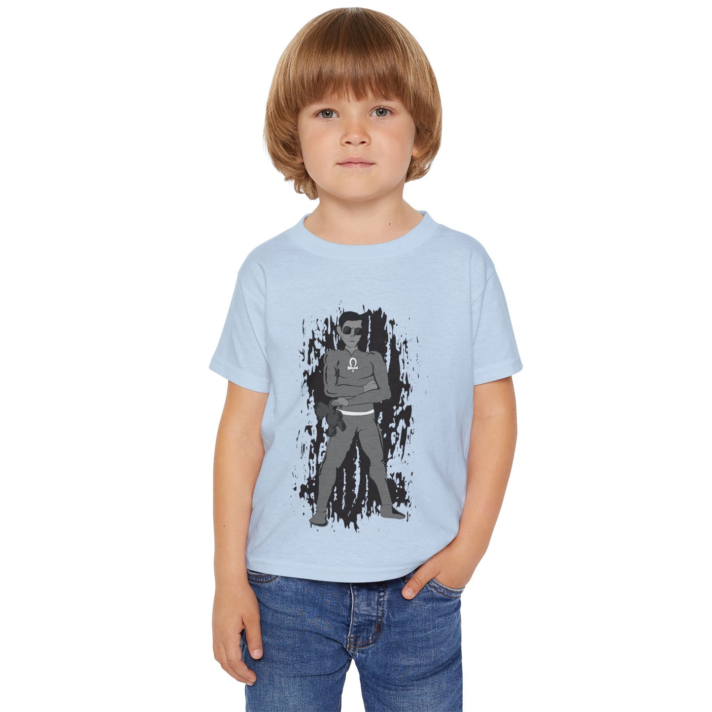 Toddler Root Chakra Superhero  Chakra 1 T‑Shirt — Cool Boy Graphic with '10' Jersey