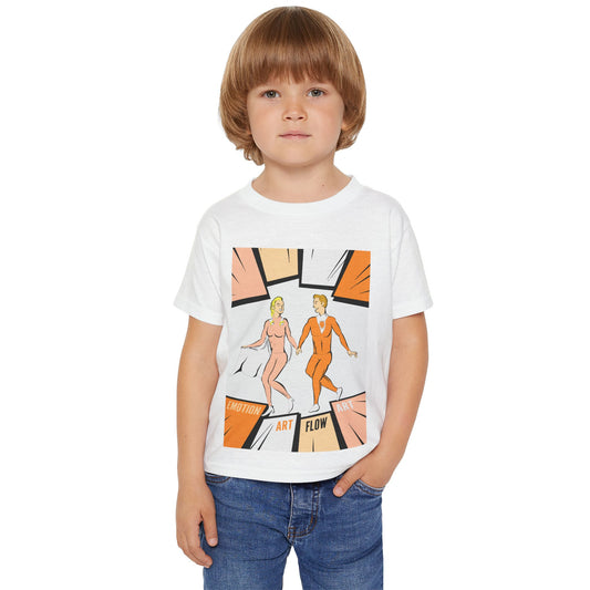 Toddler Super Hero Sacral Chakra 2 T-Shirt — Retro Dance Pop Art "Emotion Art Flow" Design