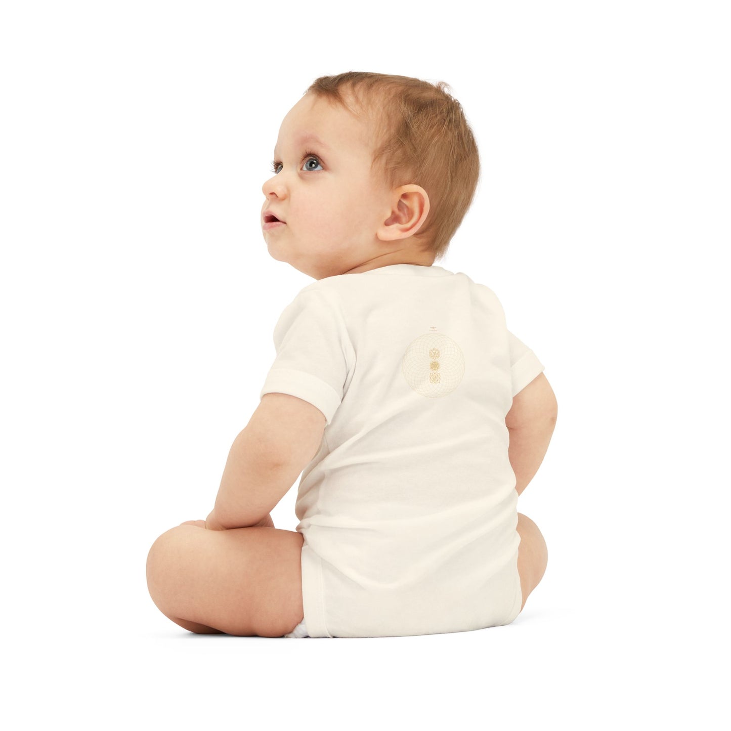 Solara & Rivo Infant Sacral Chakra Bodysuit — "Emotion. Art. Flow." Organic Cotton One-Piece
