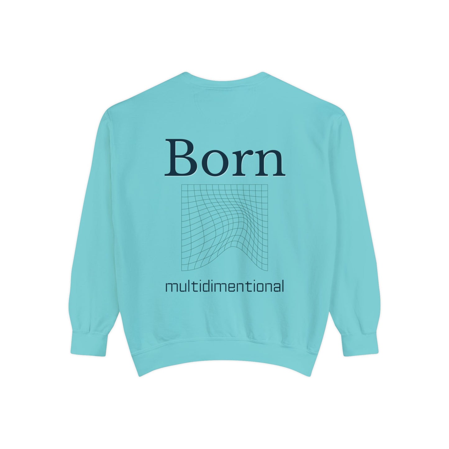 Conscious Rise: Garment-Dyed Sweatshirt with Blooming Tree Design
